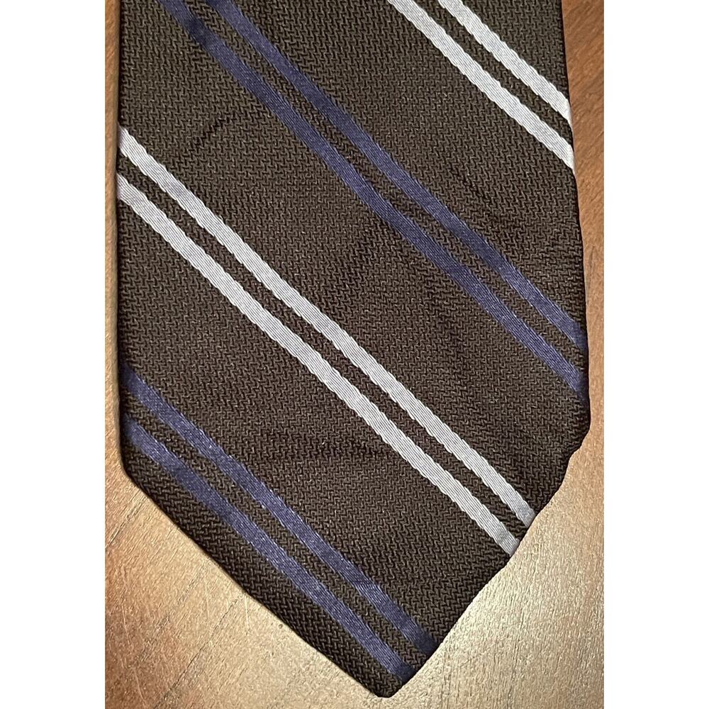 Express Design Studio Black Blue 100% Silkmen’s Neck Tie Made In Usa